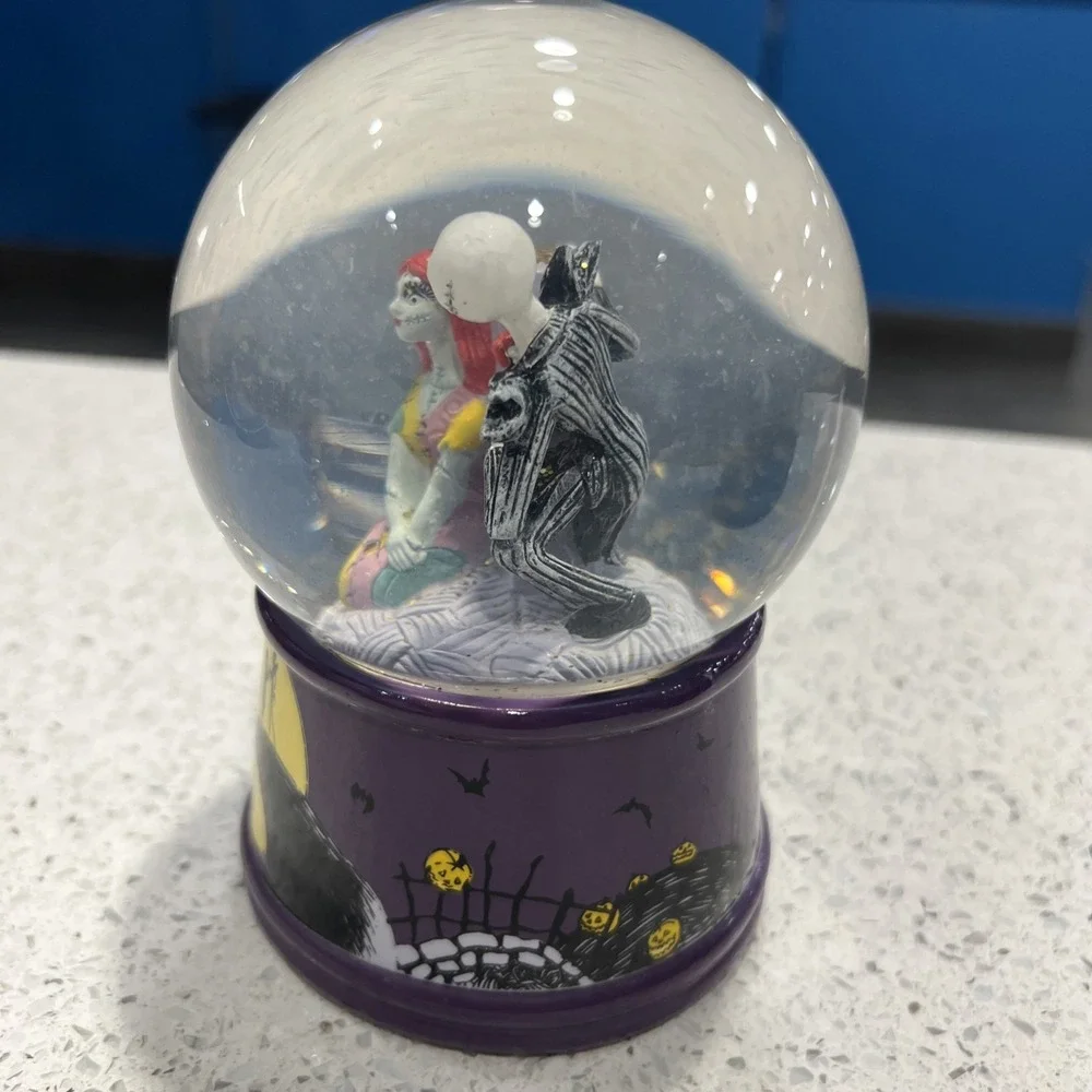 Jack Skellington Sally and Zero Musical Snow Globe Nightmare Before Christmas